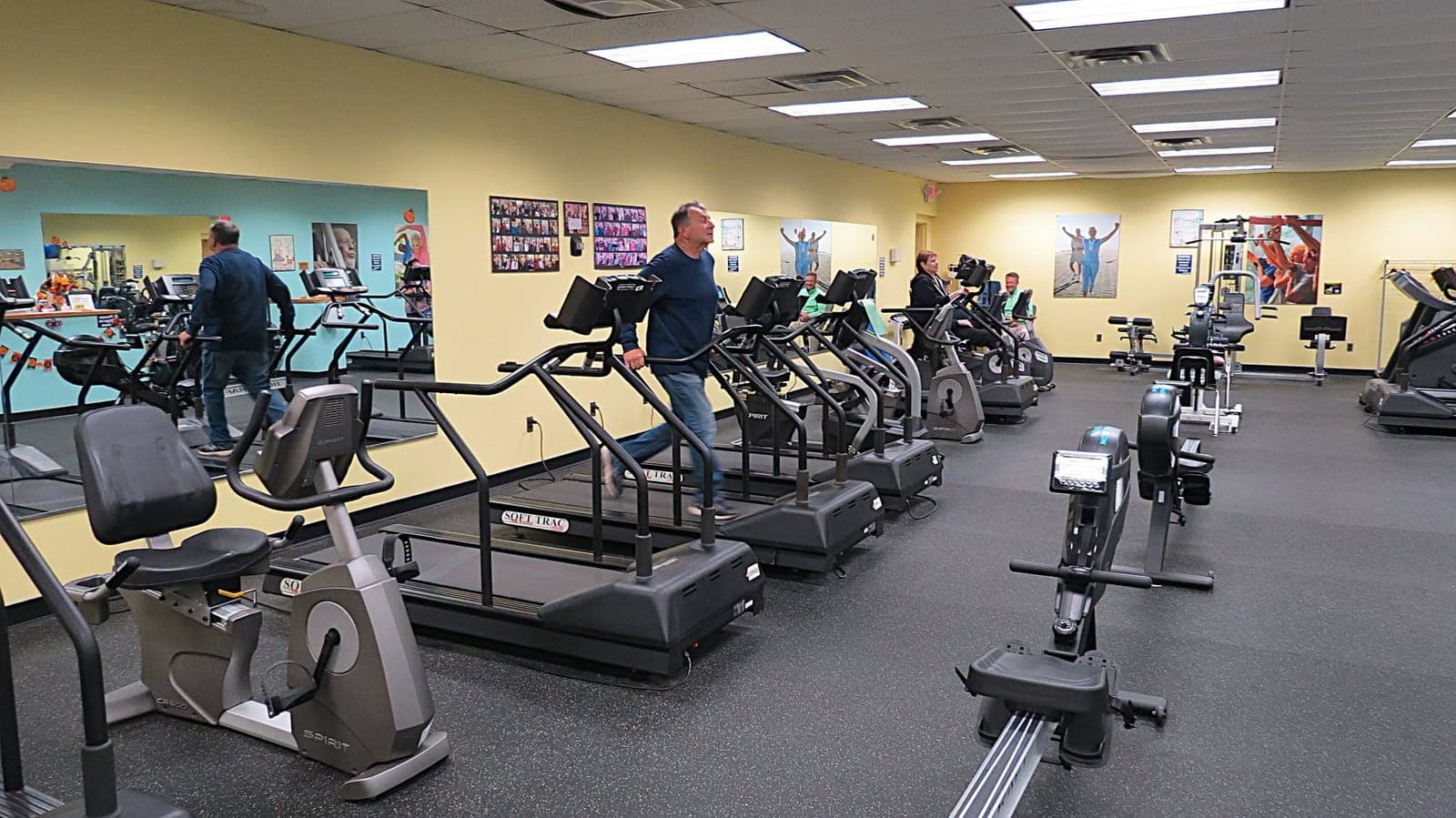 Clark senior residents use cardio and strength-training equipment at the township’s Senior Fitness Center.