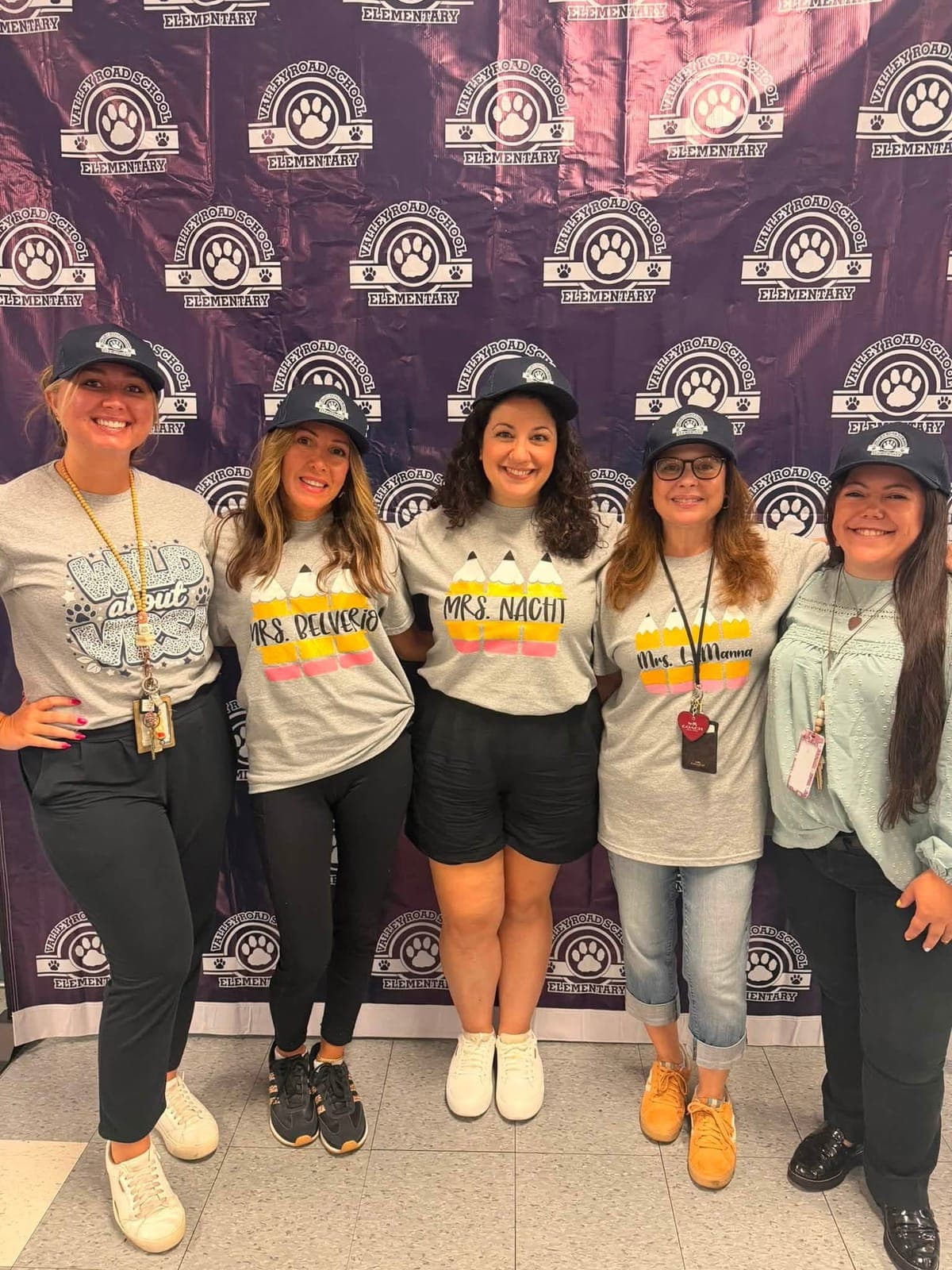Valley Road School staff, including Mrs. Belverio, Mrs. Nacht and Mrs. LaManna, celebrated the school’s inaugural Kindergarten Signing Day.